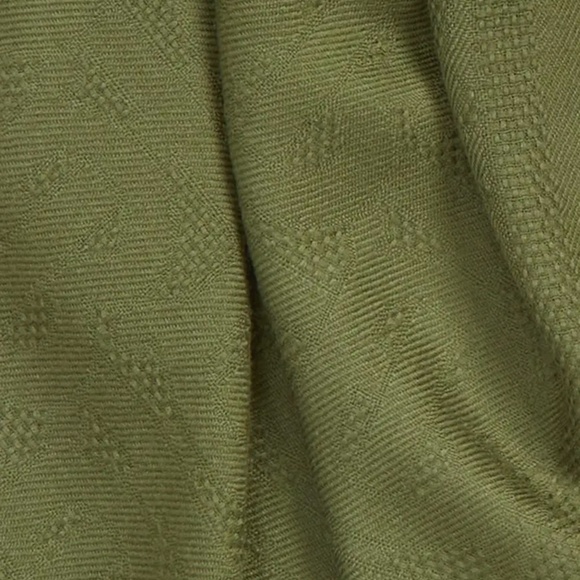 BURBERRY Mixed Stitch Fringe Trim Cashmere Scarf - Picture 2 of 3